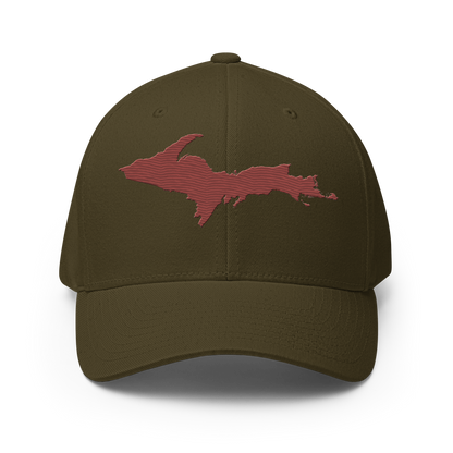 Upper Peninsula Fitted Baseball Cap | Ore Dock Red