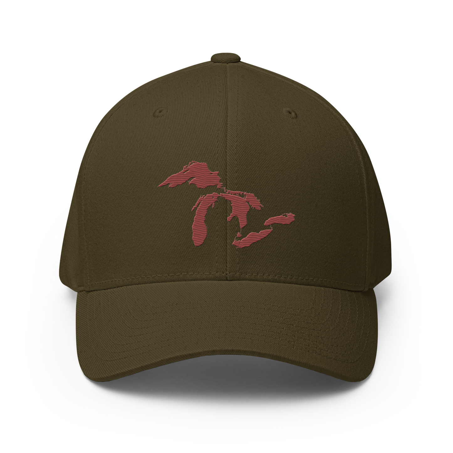 Great Lakes Fitted Baseball Cap | Ore Dock Red