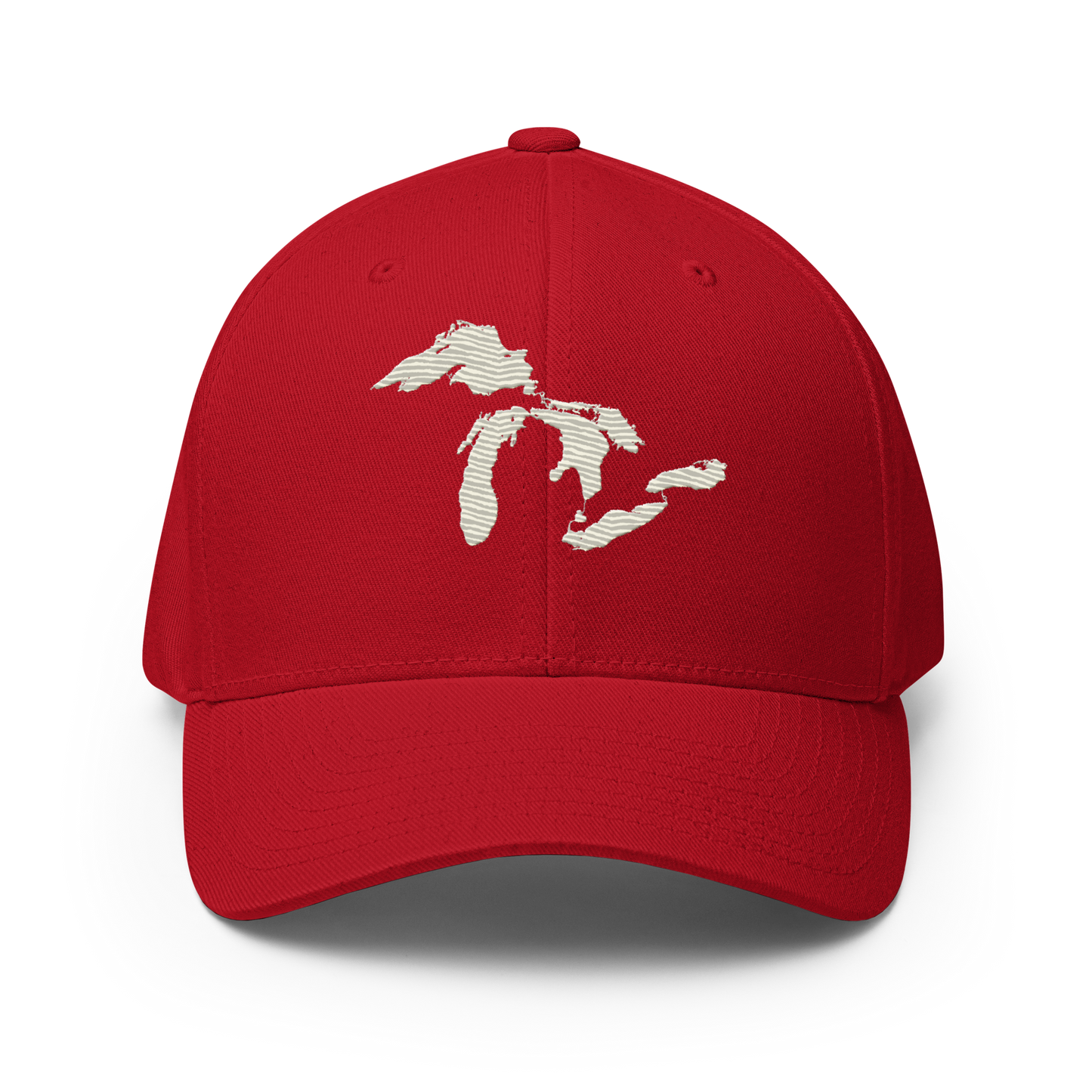 Great Lakes Fitted Baseball Cap (Ivory White)