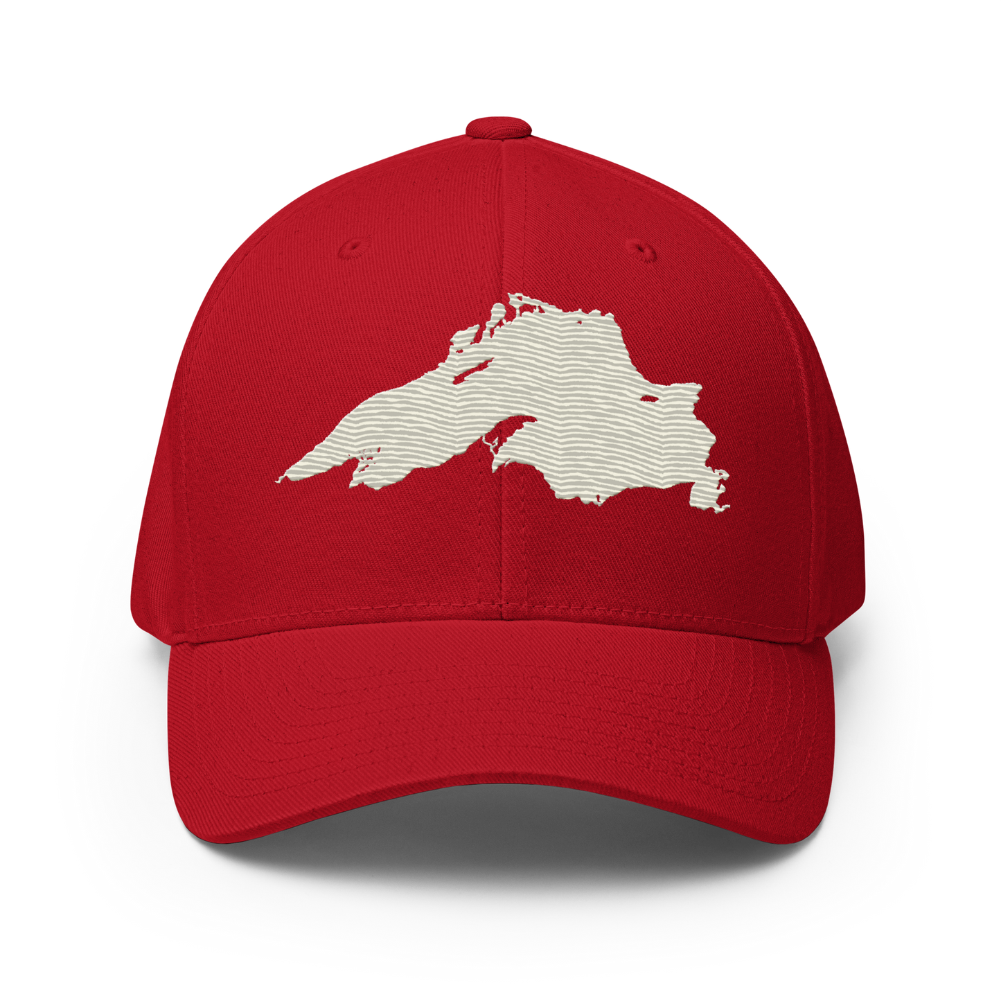 Lake Superior Fitted Baseball Cap | Ivory White