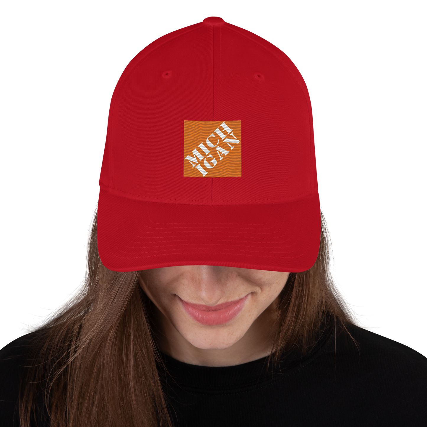 'Michigan' Fitted Baseball Cap | Construction Retail Parody