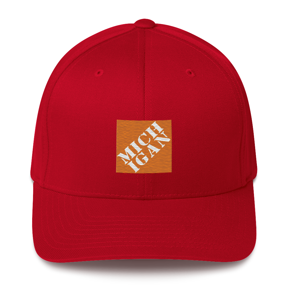 'Michigan' Fitted Baseball Cap | Construction Retail Parody