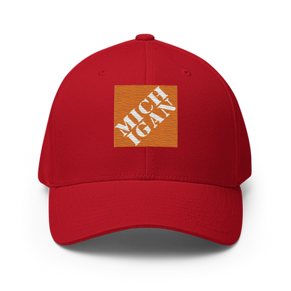 'Michigan' Fitted Baseball Cap | Construction Retail Parody