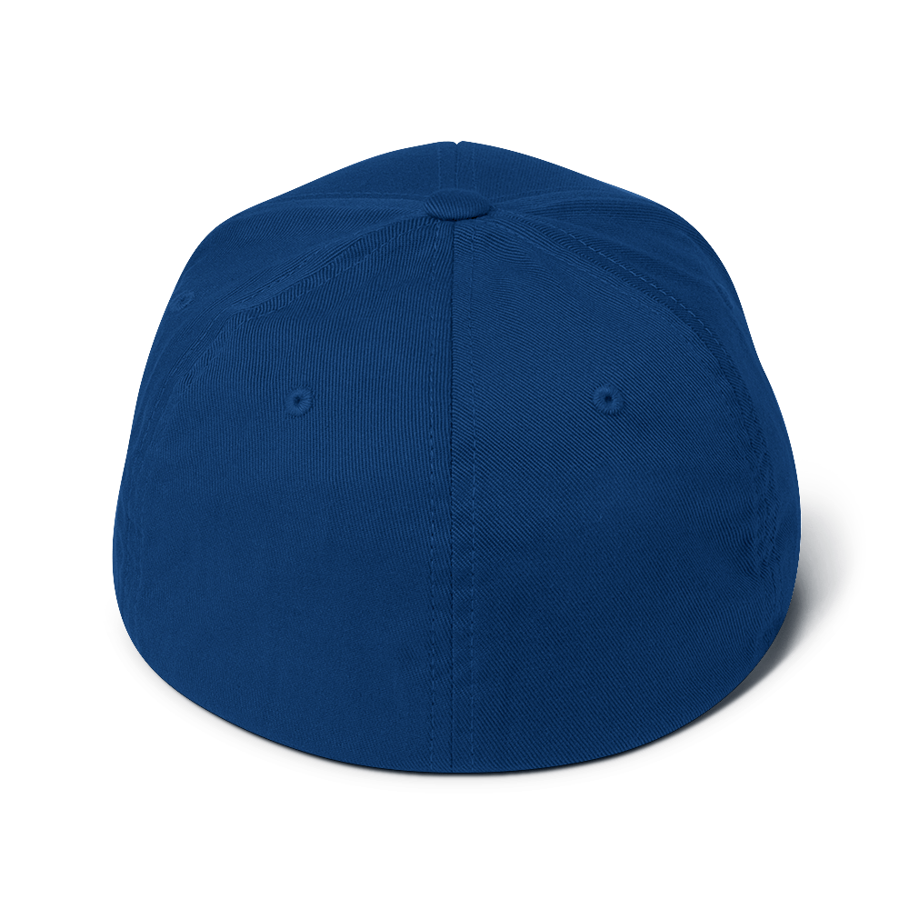 Detroit '313' Fitted Baseball Cap (Angry Font) | Huron Blue