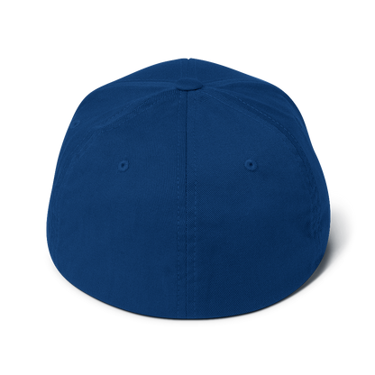 Detroit '313' Fitted Baseball Cap (Angry Font) | Huron Blue