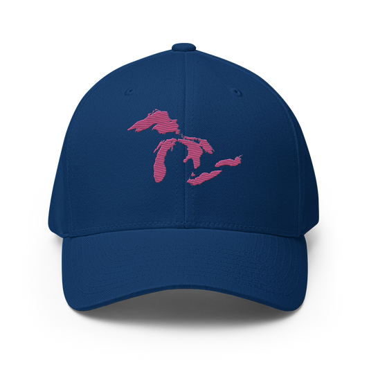 Great Lakes Fitted Baseball Cap (Apple Blossom Pink)