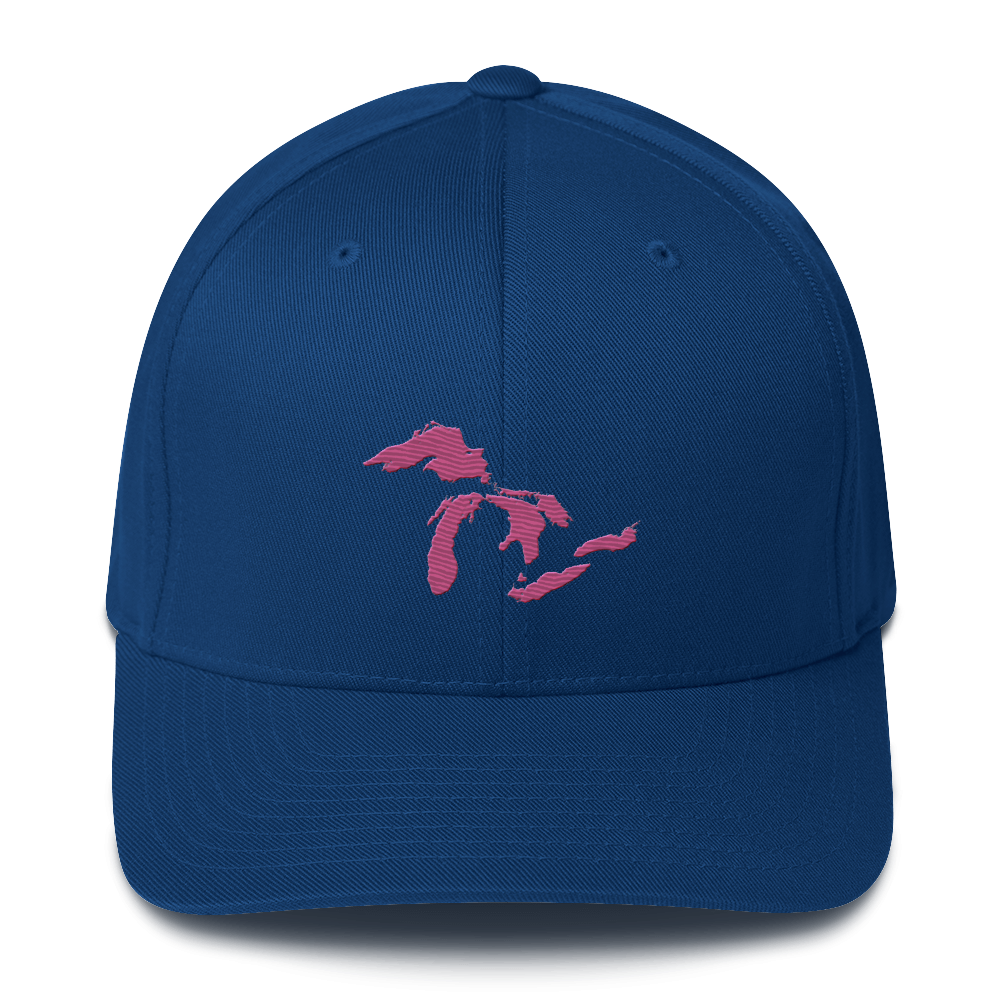 Great Lakes Fitted Baseball Cap (Apple Blossom Pink)