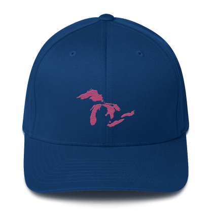 Great Lakes Fitted Baseball Cap (Apple Blossom Pink)