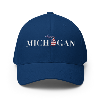 'Michigan' Fitted Baseball Cap (Didone Patriot Edition)