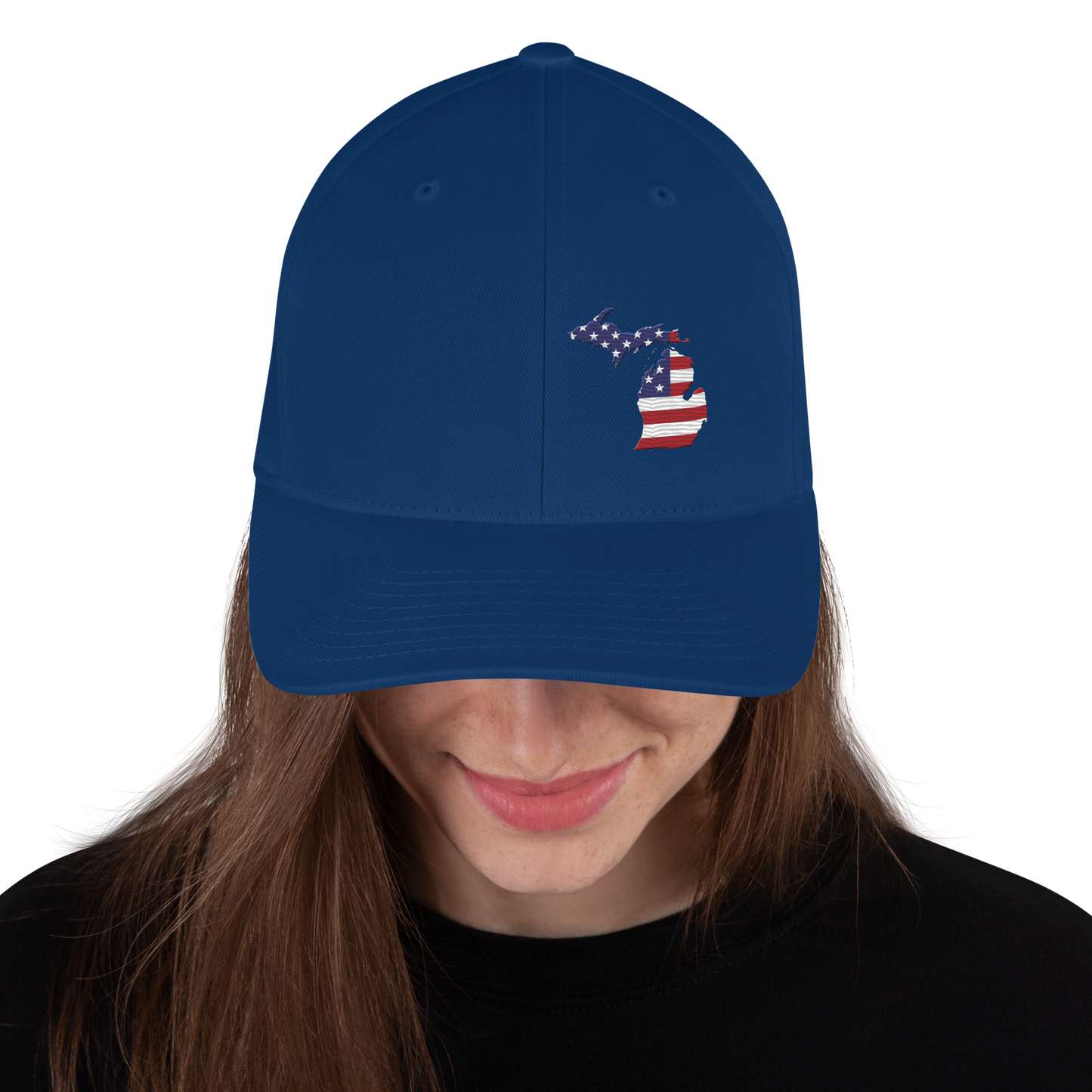 Michigan Fitted Baseball Cap (Patriot Edition)