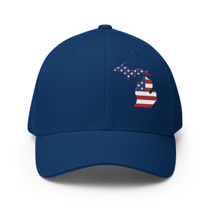 Michigan Fitted Baseball Cap (Patriot Edition)