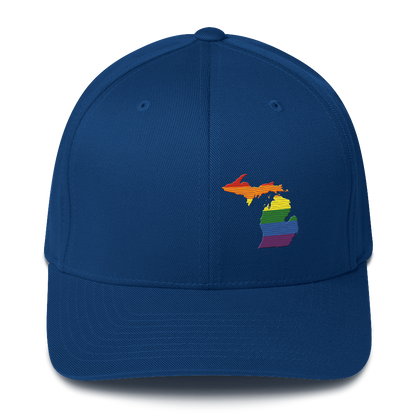 Michigan Fitted Baseball Cap (Rainbow Pride Edition)