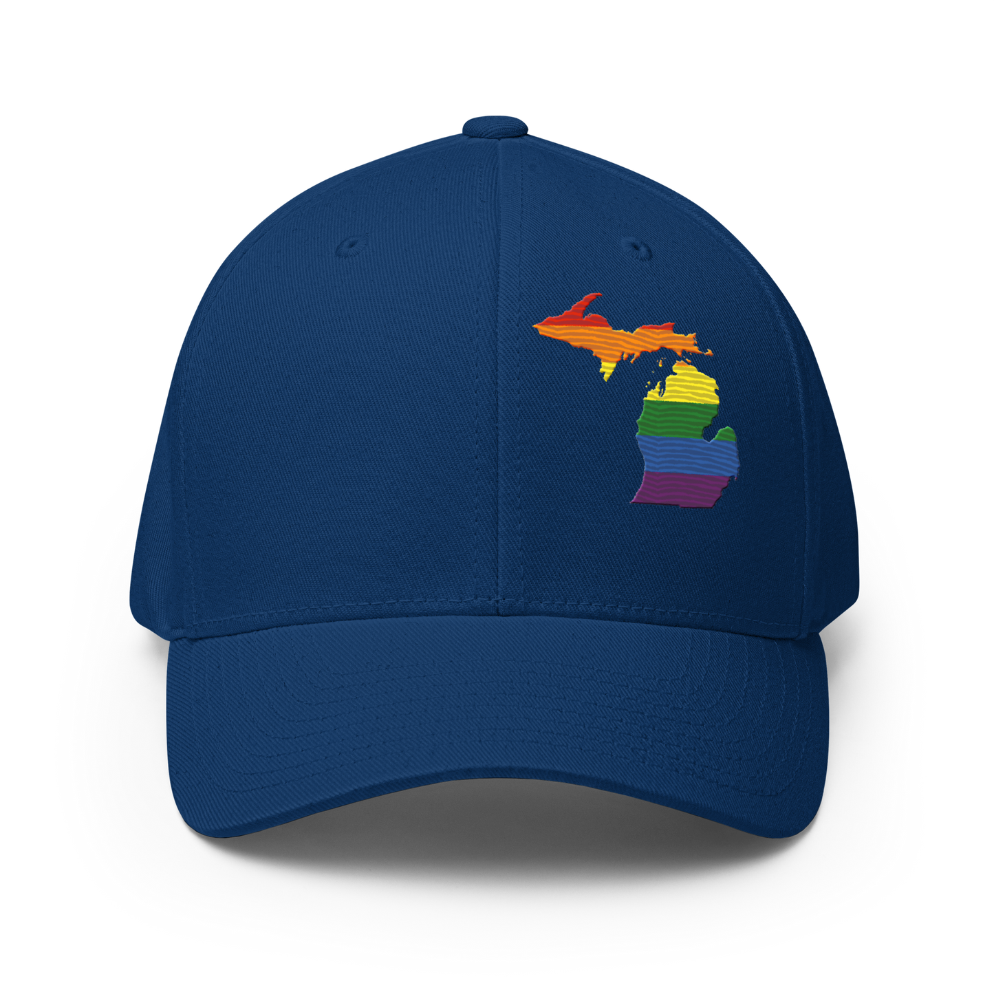 Michigan Fitted Baseball Cap (Rainbow Pride Edition)