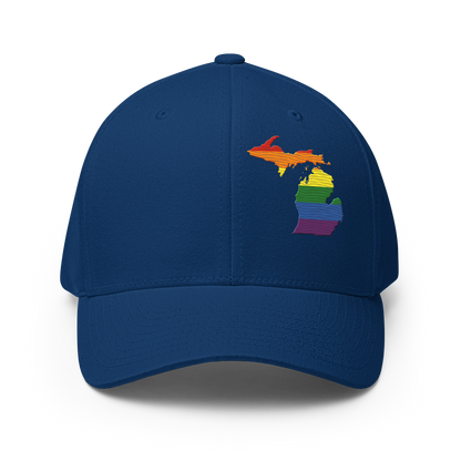 Michigan Fitted Baseball Cap (Rainbow Pride Edition)