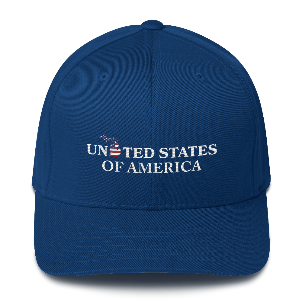 Michigan 'United States of America' Fitted Baseball Cap