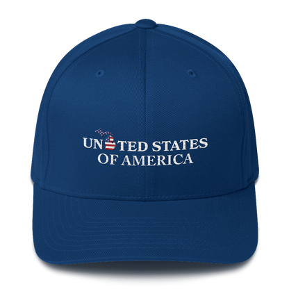 Michigan 'United States of America' Fitted Baseball Cap