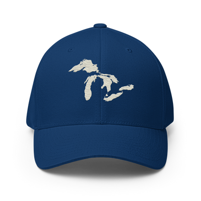 Great Lakes Fitted Baseball Cap (Ivory White)