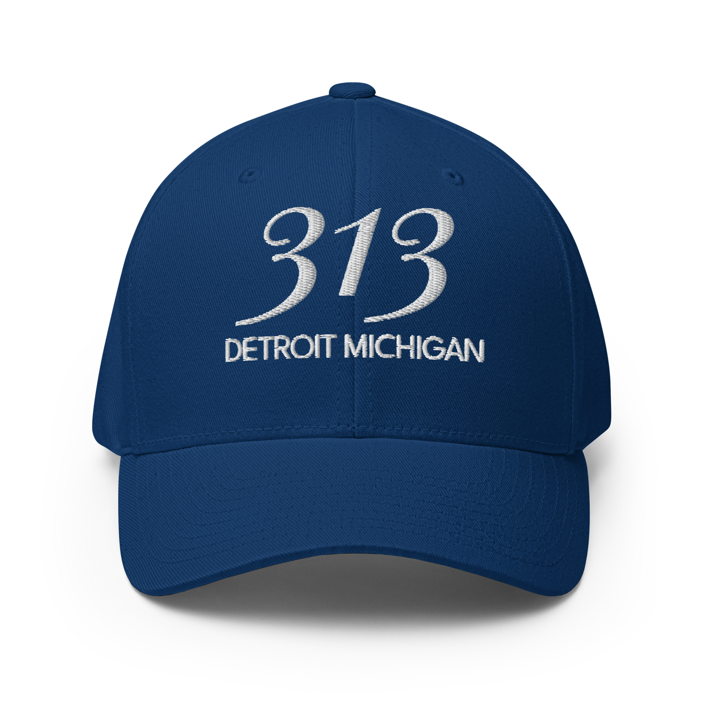 '313 Detroit Michigan' Fitted Baseball Cap