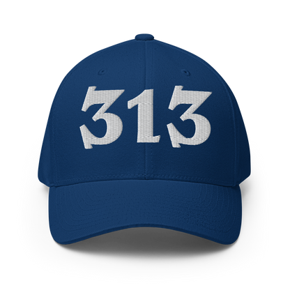 Detroit '313' Fitted Baseball Cap (Angry Font)