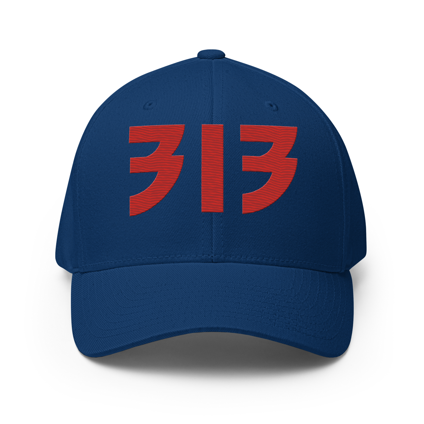 Detroit '313' Fitted Baseball Cap (Glam Font) | Alliform Red