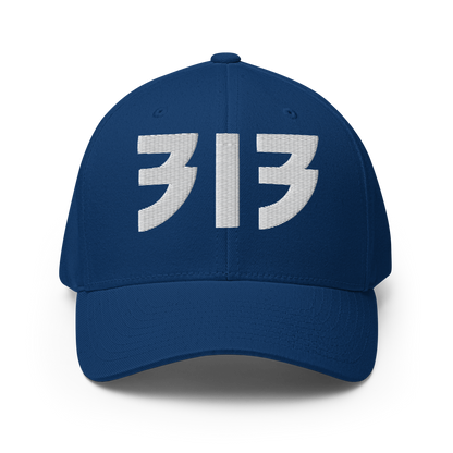 Detroit '313' Fitted Baseball Cap (Glam Font)