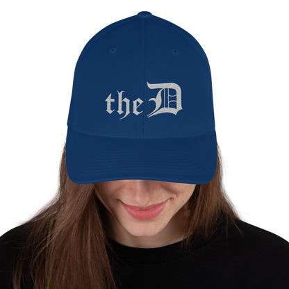 Detroit 'The D' Fitted Baseball Cap | Platinum