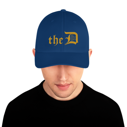 Detroit 'The D' Fitted Baseball Cap | Gold