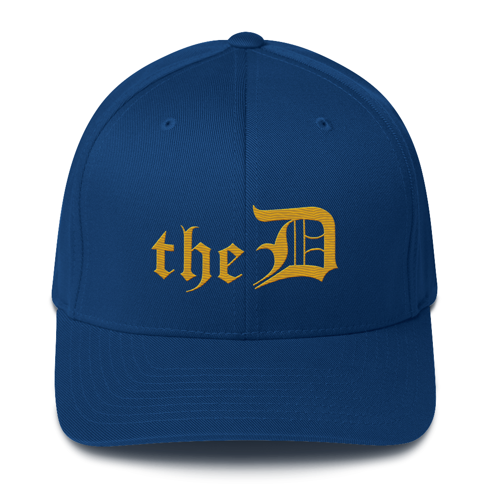 Detroit 'The D' Fitted Baseball Cap | Gold