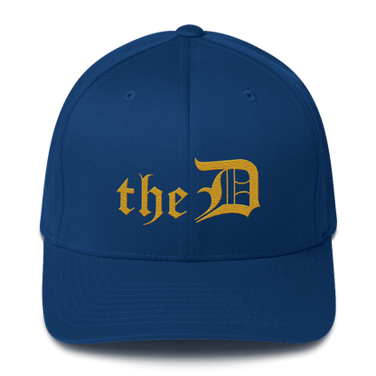 Detroit 'The D' Fitted Baseball Cap | Gold