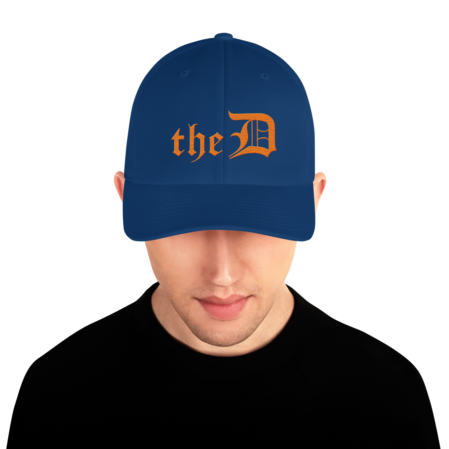 Detroit 'The D' Fitted Baseball Cap | Orange