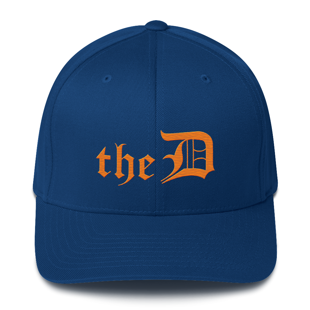 Detroit 'The D' Fitted Baseball Cap | Orange