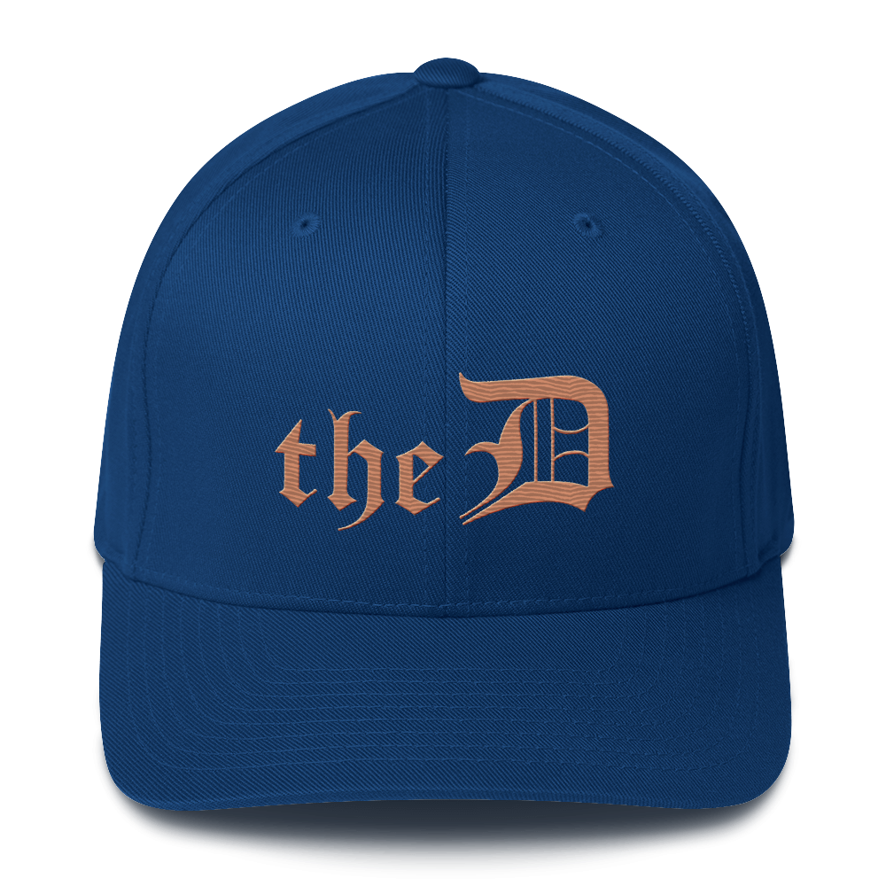 Detroit 'The D' Fitted Baseball Cap | Copper