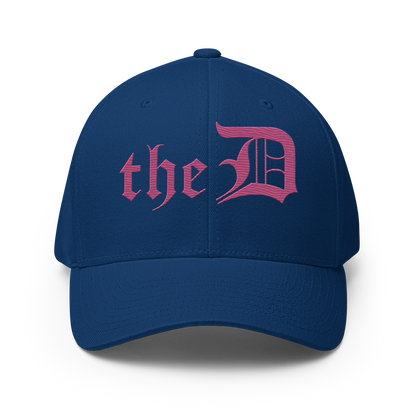 Detroit 'The D' Fitted Baseball Cap | Apple Blossom Pink