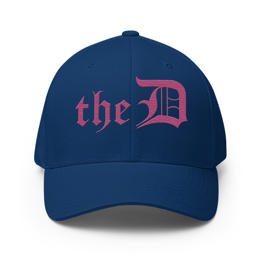 Detroit 'The D' Fitted Baseball Cap | Apple Blossom Pink