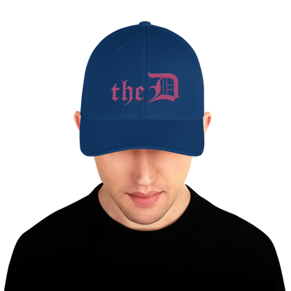 Detroit 'The D' Fitted Baseball Cap | Apple Blossom Pink