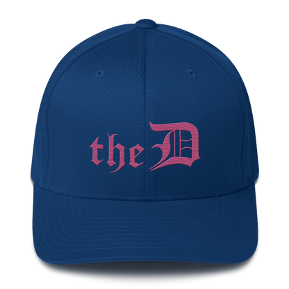 Detroit 'The D' Fitted Baseball Cap | Apple Blossom Pink