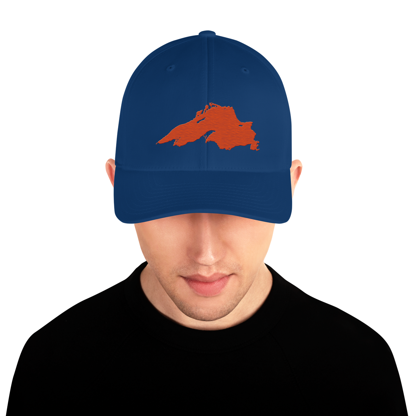 Lake Superior Fitted Baseball Cap | Maple Leaf Orange