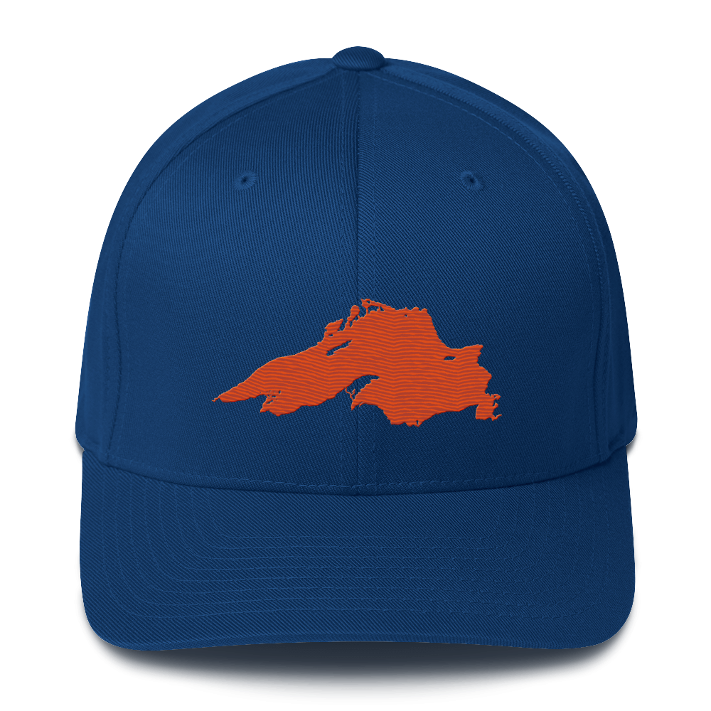 Lake Superior Fitted Baseball Cap | Maple Leaf Orange