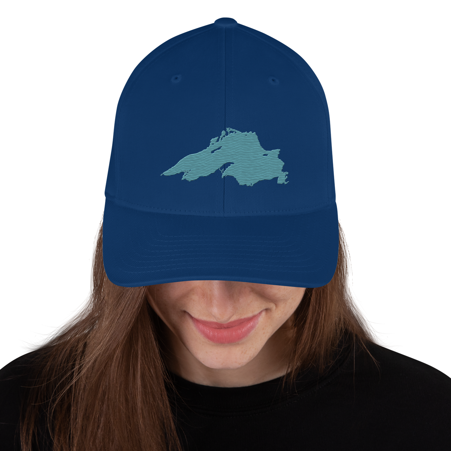 Lake Superior Fitted Baseball Cap | Huron Blue