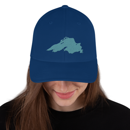 Lake Superior Fitted Baseball Cap | Huron Blue