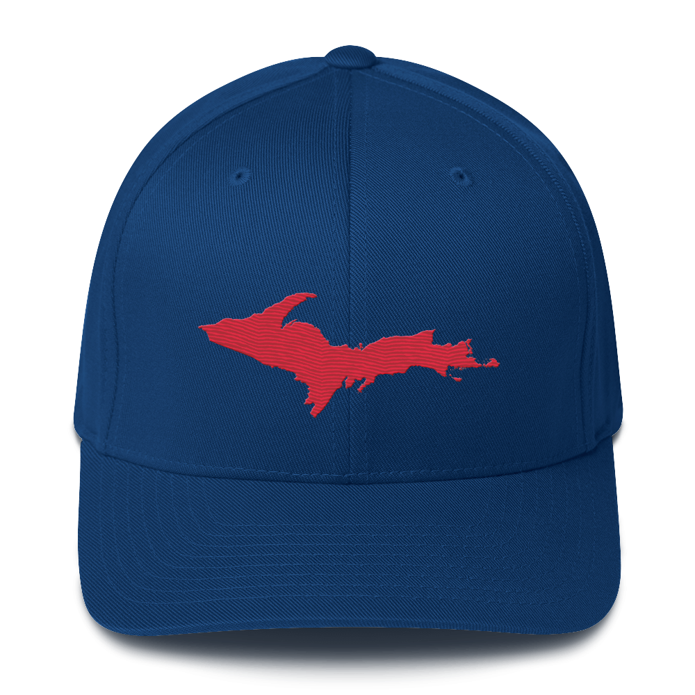 Upper Peninsula Fitted Baseball Cap | Lighthouse Red