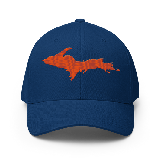 Upper Peninsula Fitted Baseball Cap | Maple Leaf Orange