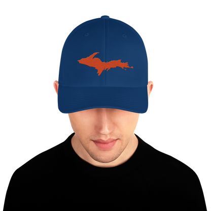 Upper Peninsula Fitted Baseball Cap | Maple Leaf Orange