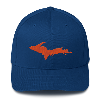 Upper Peninsula Fitted Baseball Cap | Maple Leaf Orange