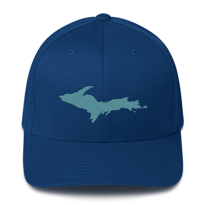 Upper Peninsula Fitted Baseball Cap | Huron Blue