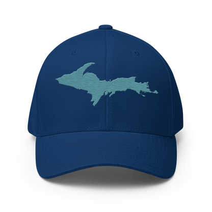 Upper Peninsula Fitted Baseball Cap | Huron Blue