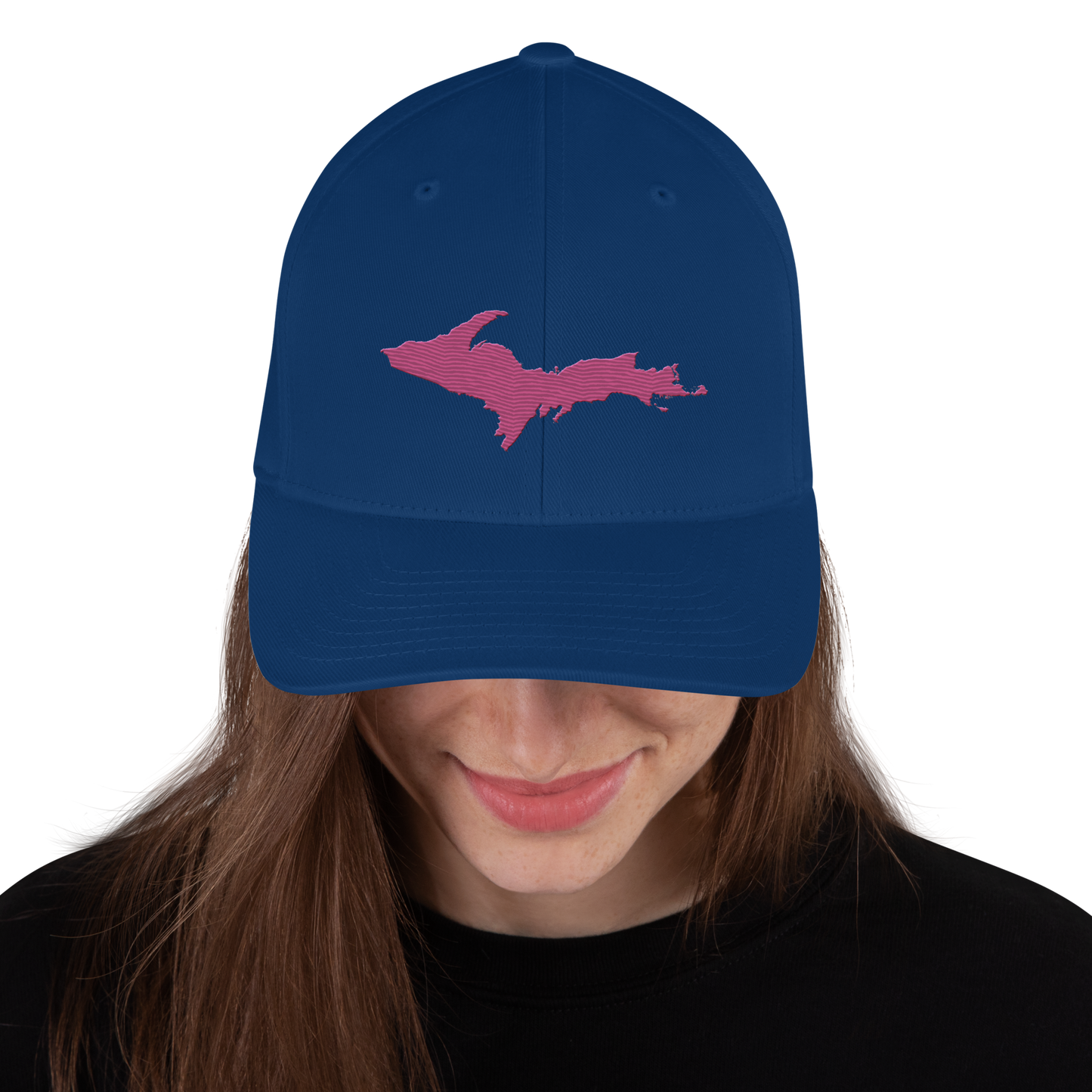 Upper Peninsula Fitted Baseball Cap | Apple Blossom Pink