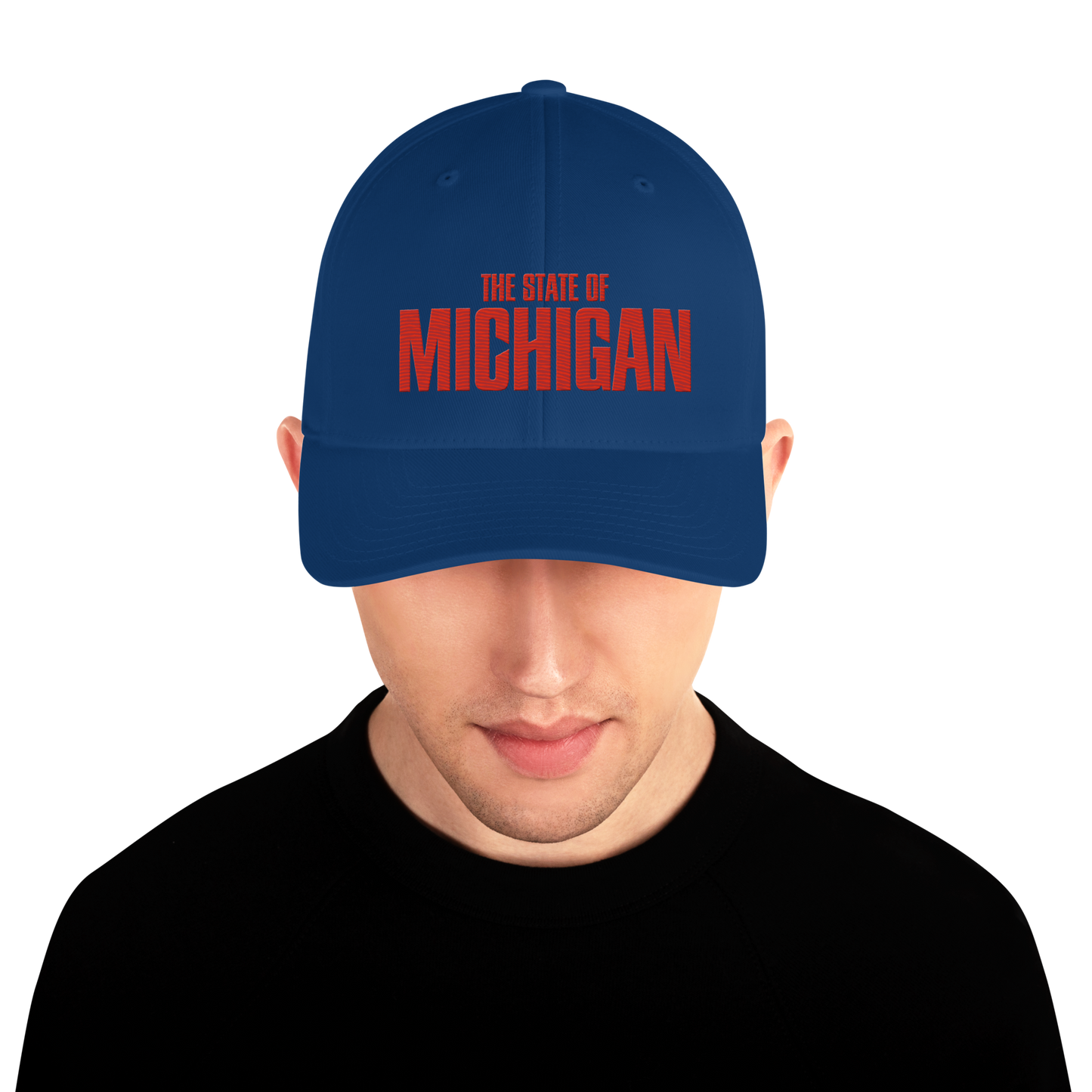 'The State of Michigan' Fitted Baseball Cap | Flying Superhero Parody