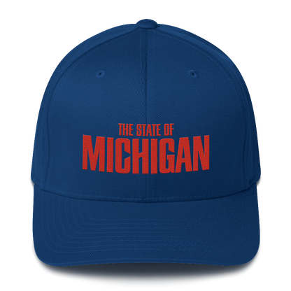 'The State of Michigan' Fitted Baseball Cap | Flying Superhero Parody