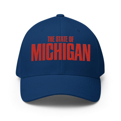 'The State of Michigan' Fitted Baseball Cap | Flying Superhero Parody